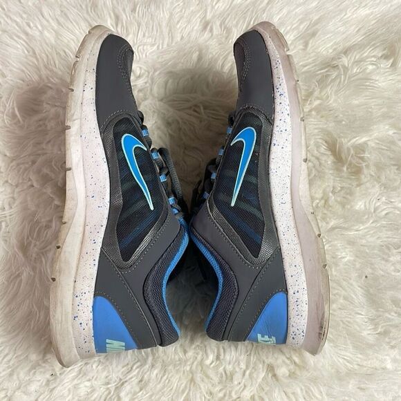 Nike Women Flex Trainer 4 643083 005 Cross Running Shoe Sneaker Gray Blue Size 8 - Picture 8 of 10